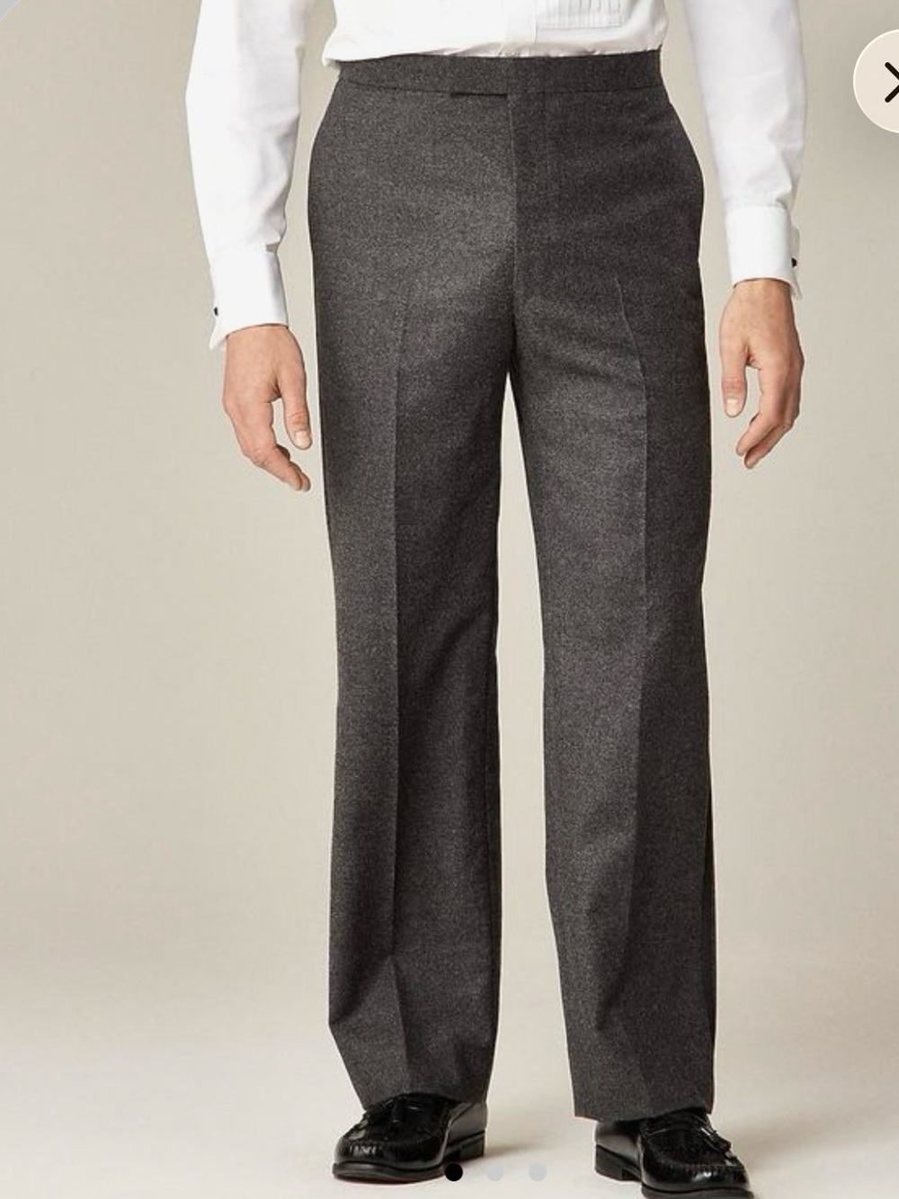 J. Crew Limited-Edition Relaxed-Fit Tuxedo Pants – English Wool Flannel , NWT,36